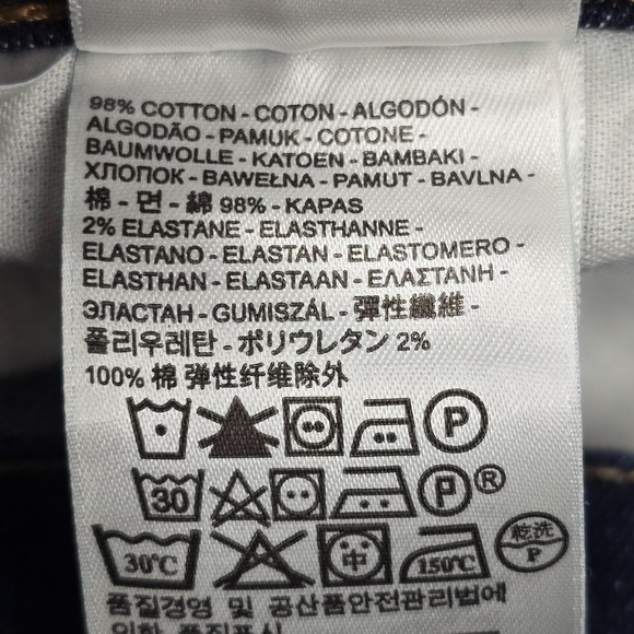 Levis 514 Jeans Mens 38x32 (Fits 36x32) Blue Straight Dark Wash Preppy Denim - Picture 6 of 14